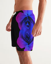 Load image into Gallery viewer, Blue&Purple Rose Men's Swim Trunk