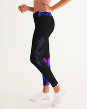 Cargar imagen en el visor de la galería, Blue&Purple Rose Women's Yoga Pants