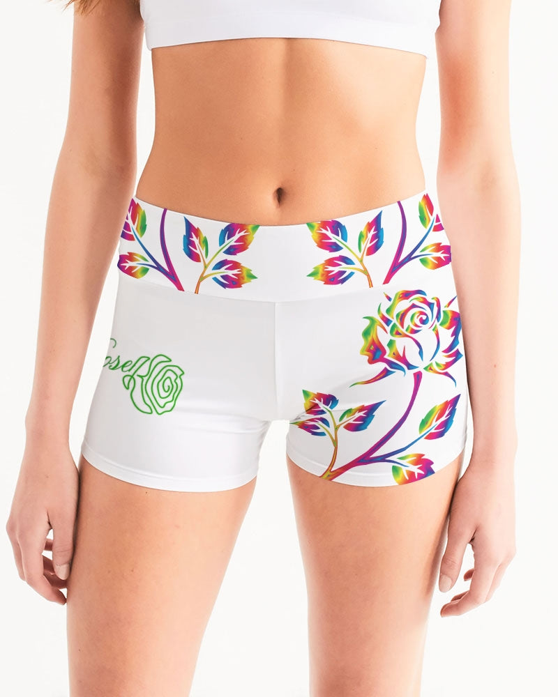 LIMITED EDITION* Pride Rose 2021 Women's Mid-Rise Yoga Shorts