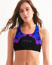 Load image into Gallery viewer, Blue&amp;Purple Rose Women&#39;s Seamless Sports Bra

