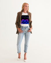 Load image into Gallery viewer, Blue&amp;Purple Rose Women&#39;s Graphic Tee
