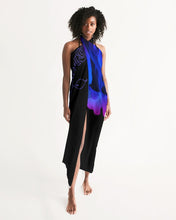 Load image into Gallery viewer, Blue&amp;Purple Rose Swim Cover Up
