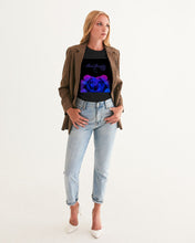 Load image into Gallery viewer, Blue&amp;Purple Rose Women&#39;s Graphic Tee
