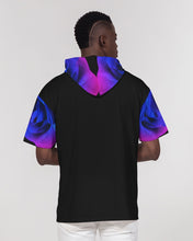 Load image into Gallery viewer, Blue&amp;Purple Rose Men&#39;s Premium Heavyweight Short Sleeve Hoodie

