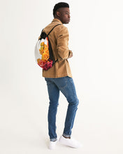 Load image into Gallery viewer, Fall Roses White Canvas Drawstring Bag
