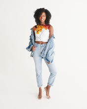 Load image into Gallery viewer, Fall Roses White Women&#39;s Twist-Front Tank
