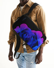 Load image into Gallery viewer, Blue and Purple Rose Slim Tech Backpack
