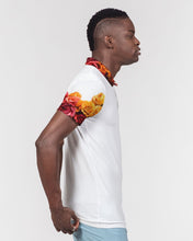 Load image into Gallery viewer, Fall Roses White Men&#39;s Slim Fit Short Sleeve Polo
