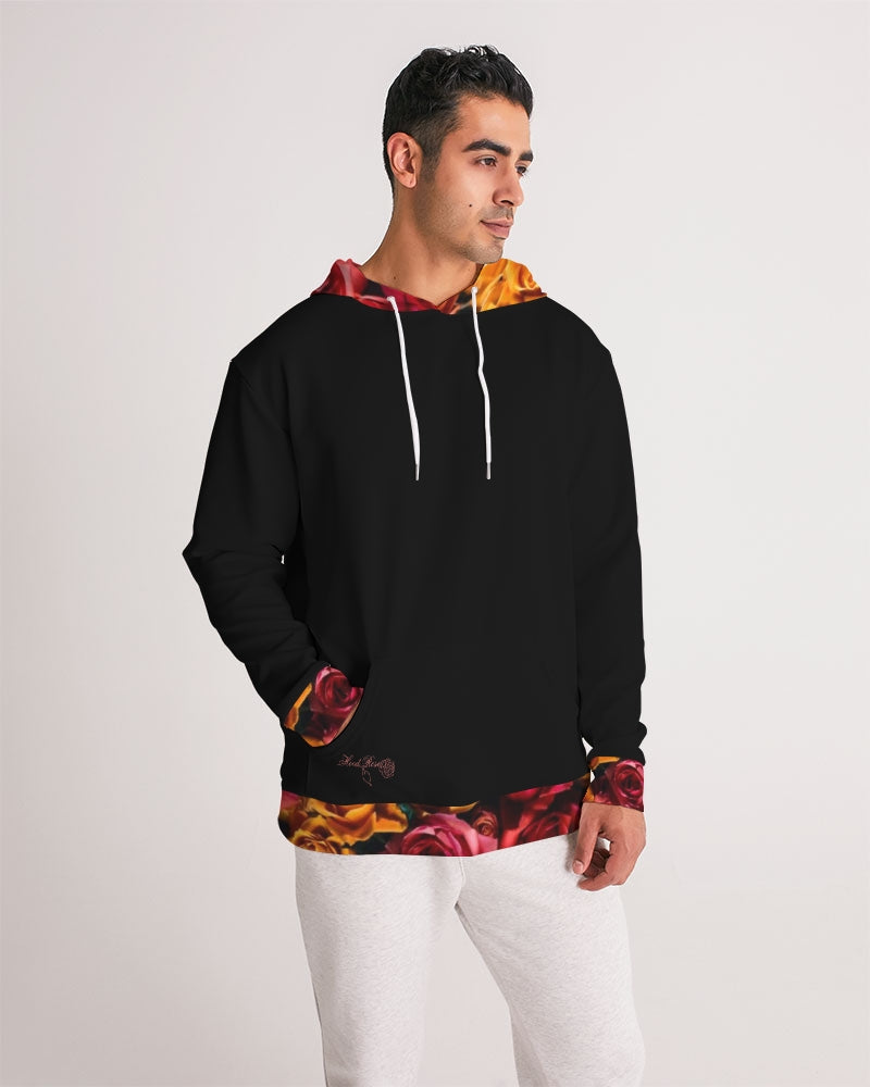 Fall Roses-Black Men's Hoodie