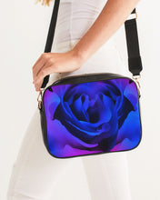 Load image into Gallery viewer, Blue&amp;Purple Rose Crossbody Bag
