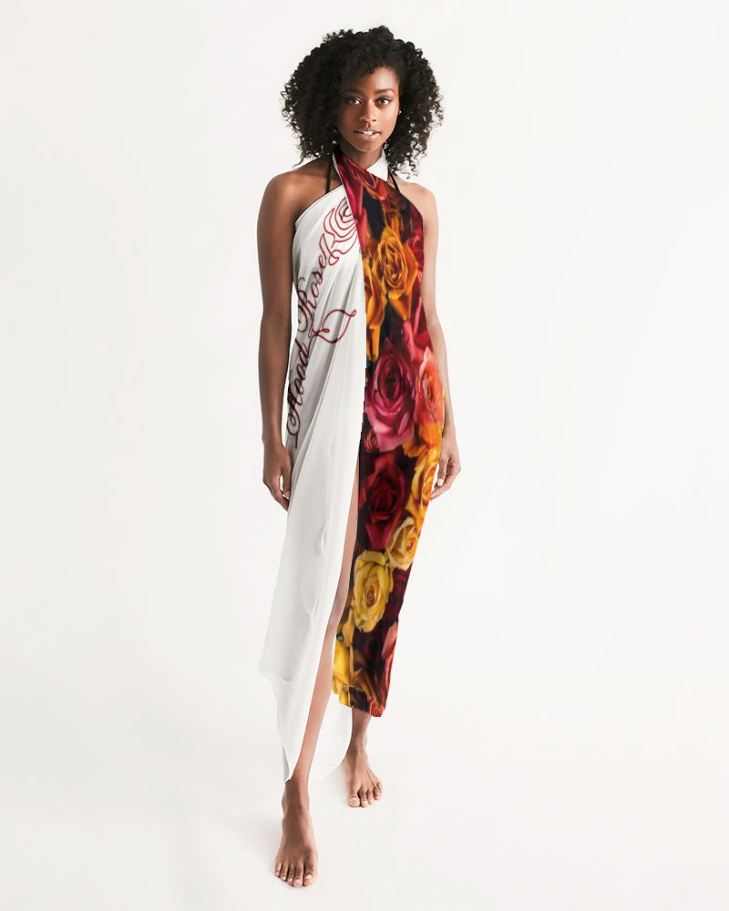 Fall Roses White Swim Cover Up
