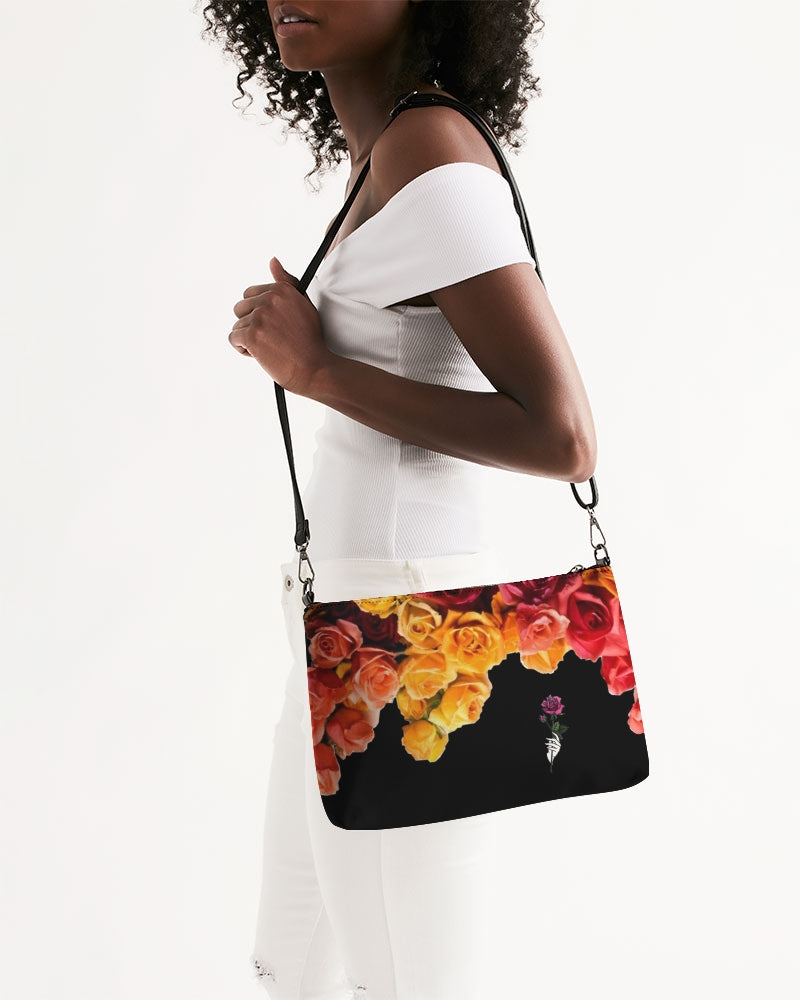 Fall Roses-Black Daily Zip Pouch