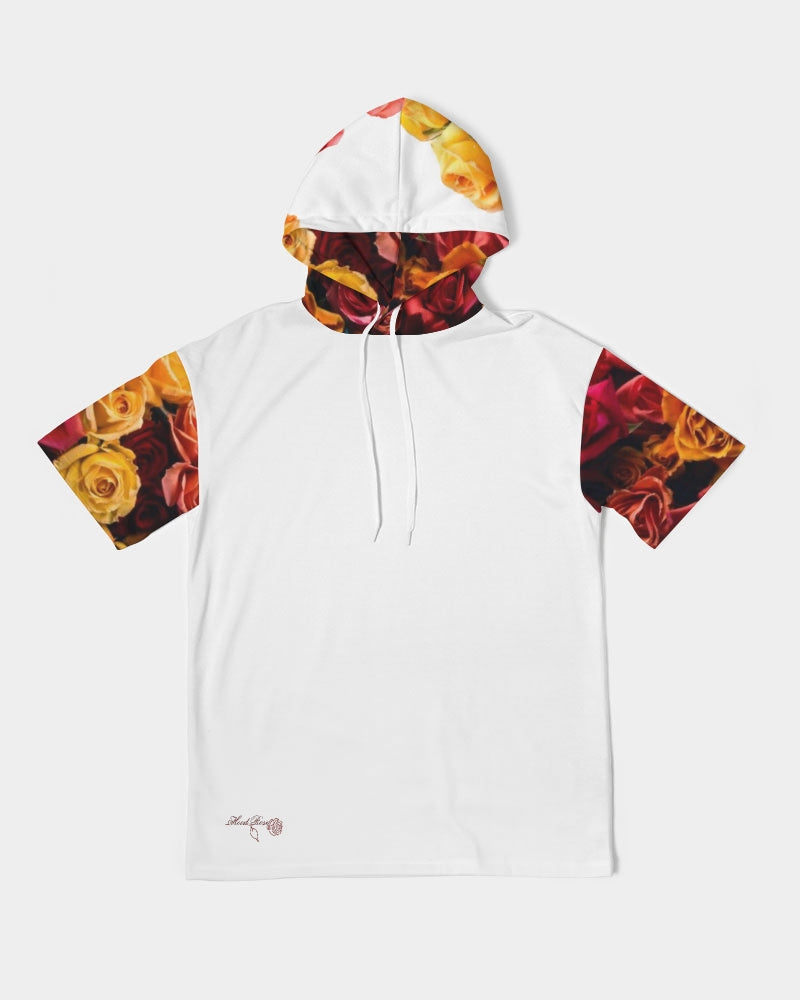 Fall Roses White Men's Premium Heavyweight Short Sleeve Hoodie