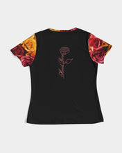 Load image into Gallery viewer, Fall Roses-Black Women&#39;s Tee
