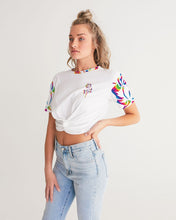 Load image into Gallery viewer, LIMITED EDITION* Pride Rose 2021 Women&#39;s Twist-Front Cropped Tee
