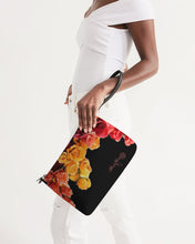 Load image into Gallery viewer, Fall Roses-Black Daily Zip Pouch

