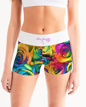 Load image into Gallery viewer, Special Edition* Tie Dye Pride 2021 Women&#39;s Mid-Rise Yoga Shorts
