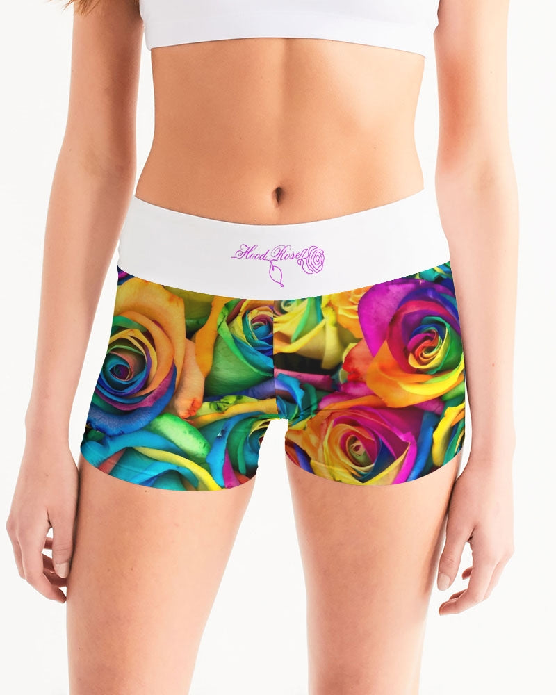 Special Edition* Tie Dye Pride 2021 Women's Mid-Rise Yoga Shorts