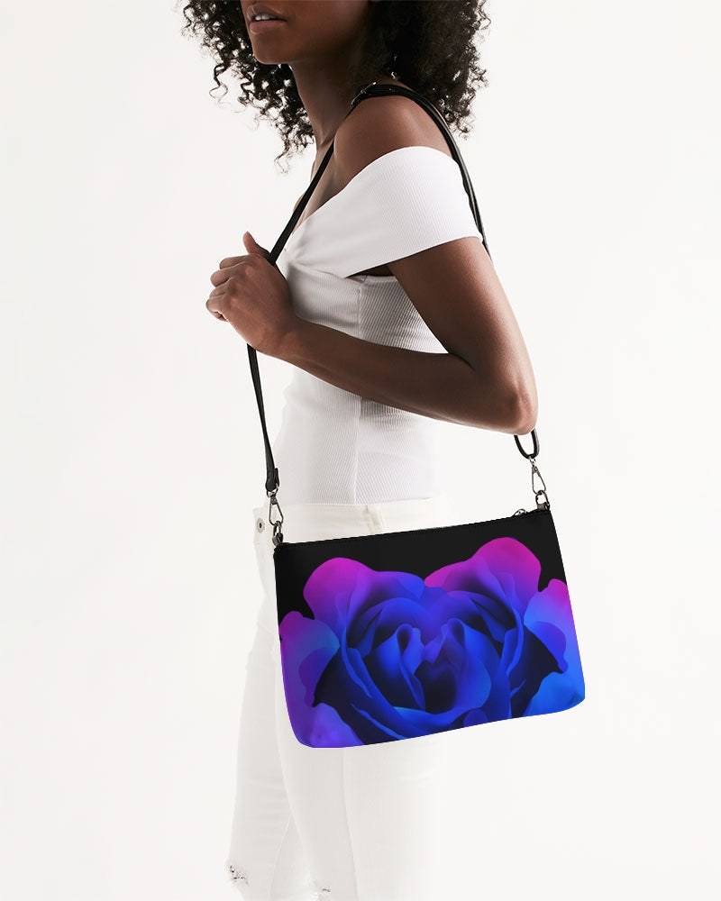 Blue&Purple Rose Daily Zip Pouch
