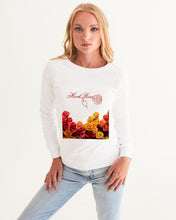 Load image into Gallery viewer, Fall Roses White Women&#39;s Graphic Sweatshirt
