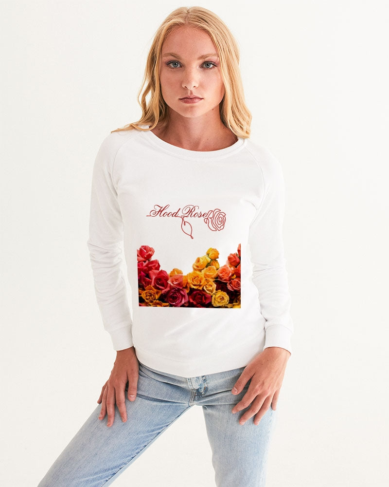 Fall Roses White Women's Graphic Sweatshirt