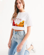 Load image into Gallery viewer, Fall Roses White Women&#39;s Cropped Tee
