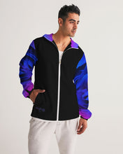 Load image into Gallery viewer, Blue&amp;Purple Rose Men&#39;s Windbreaker
