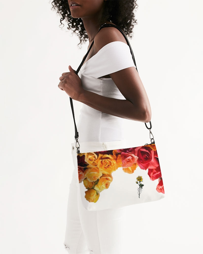 Fall Roses White Daily Zip Pouch