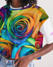 Load image into Gallery viewer, Special Edition* Tie Dye Pride 2021 Women&#39;s Lounge Cropped Tee
