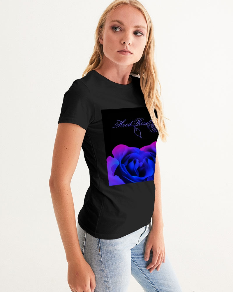 Blue&Purple Rose Women's Graphic Tee