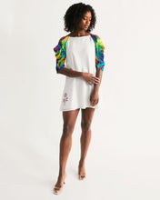 Load image into Gallery viewer, Special Edition* Tie Dye Pride 2021 Women&#39;s Open Shoulder A-Line Dress
