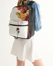 Load image into Gallery viewer, Fall Roses White Small Canvas Backpack
