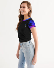 Load image into Gallery viewer, Blue&amp;Purple Rose Women&#39;s Tee
