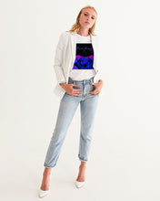 Load image into Gallery viewer, Blue&amp;Purple Rose Women&#39;s Graphic Tee
