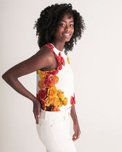 Load image into Gallery viewer, Fall Roses White Women&#39;s Cropped Tank
