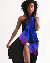 Load image into Gallery viewer, Blue&amp;Purple Rose Swim Cover Up

