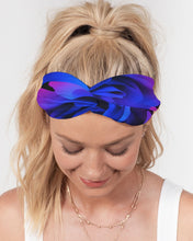Load image into Gallery viewer, Blue&amp;Purple Rose Twist Knot Headband Set
