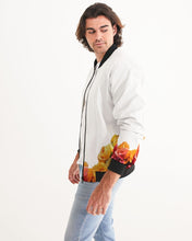 Load image into Gallery viewer, Fall Roses White Men&#39;s Bomber Jacket

