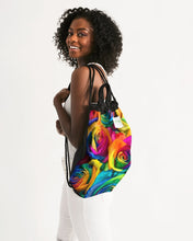 Load image into Gallery viewer, Rainbow-Roses Canvas Drawstring Bag
