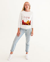 Load image into Gallery viewer, Fall Roses White Women&#39;s Graphic Sweatshirt

