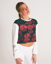 Load image into Gallery viewer, La Colora Women&#39;s Cropped Sweatshirt

