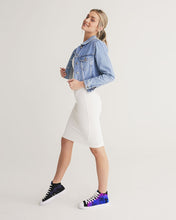 Load image into Gallery viewer, Blue&amp;Purple Rose Women&#39;s Hightop Canvas Shoe
