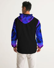 Load image into Gallery viewer, Blue&amp;Purple Rose Men&#39;s Windbreaker
