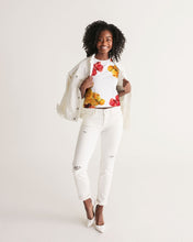 Load image into Gallery viewer, Fall Roses White Women&#39;s Cropped Tank
