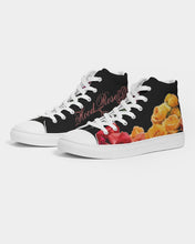 Load image into Gallery viewer, Fall Roses-Black Women&#39;s Hightop Canvas Shoe
