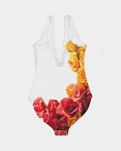 Load image into Gallery viewer, Fall Roses White Women&#39;s One-Piece Swimsuit
