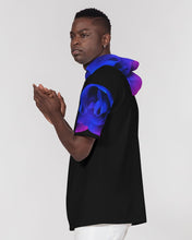 Load image into Gallery viewer, Blue&amp;Purple Rose Men&#39;s Premium Heavyweight Short Sleeve Hoodie
