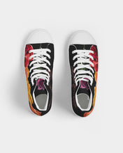 Load image into Gallery viewer, Fall Roses-Black Women&#39;s Hightop Canvas Shoe
