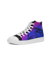 Load image into Gallery viewer, Blue&amp;Purple Rose Women&#39;s Hightop Canvas Shoe
