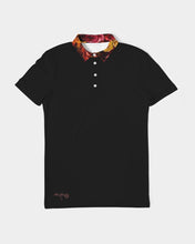 Load image into Gallery viewer, Fall Roses-Black Men&#39;s Slim Fit Short Sleeve Polo

